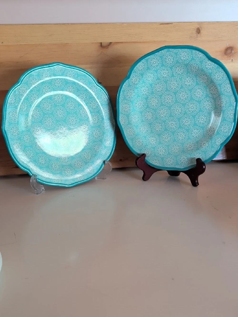 The Pioneer Woman, Turquoise Patterned Ceramic Dinner Plates - Set of 2🌟🌟🌟